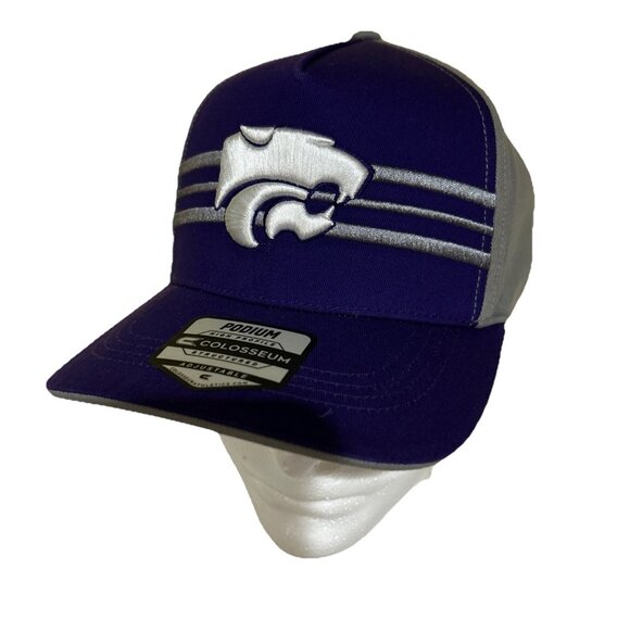 K-State Wildcats Hat Men Purple SnapBack Cap NCAA Collegiate School New - Picture 1 of 8